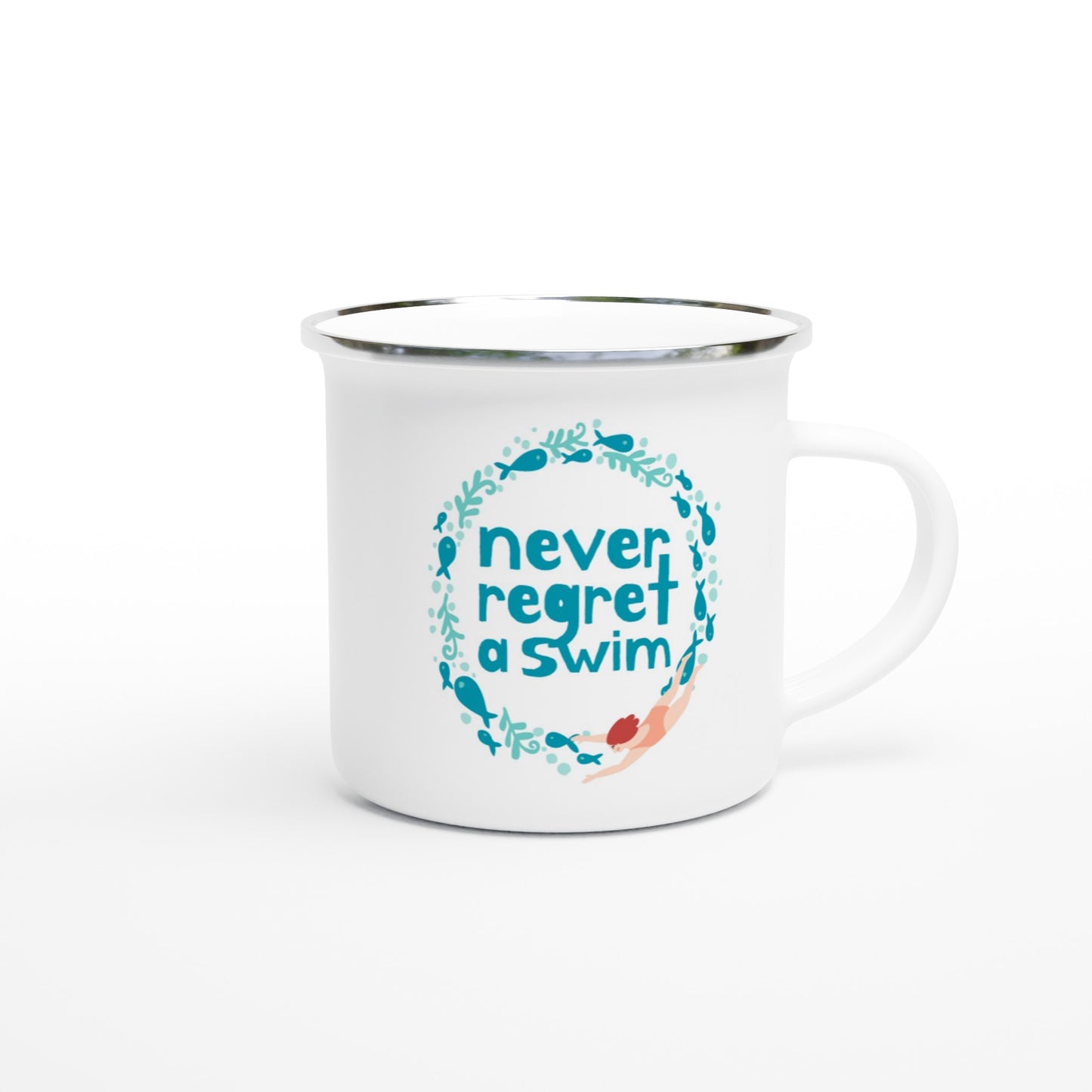 Never Regret a Swim: Mug (female swimmer)