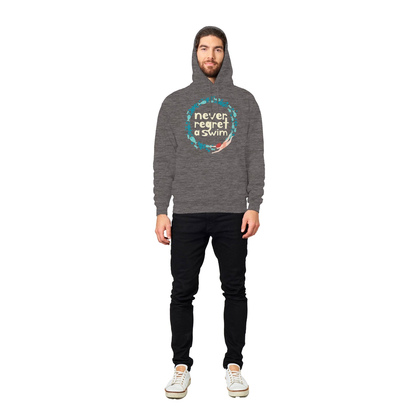 Never Regret A Swim: Hoodie(Grey/Navy/Black)