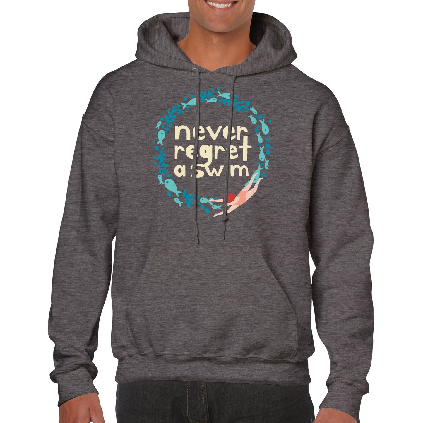 Never Regret A Swim: Hoodie(Grey/Navy/Black)