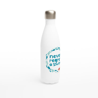 Never Regret A Swim: Water Bottle (female swimmer)