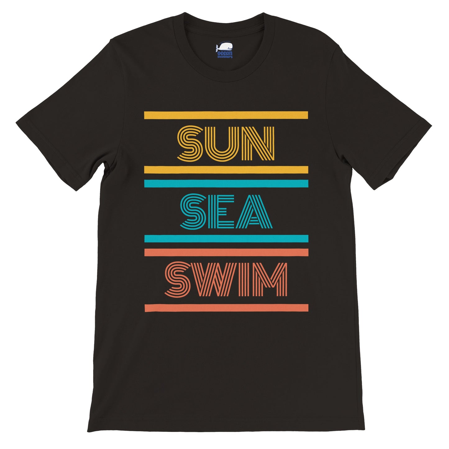 Sun Sea Swim: T-shirt (White/Royal Blue/Navy/Dark Grey/Black)