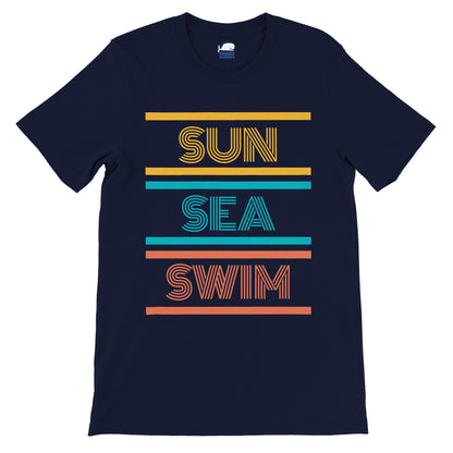 Sun Sea Swim: T-shirt (White/Royal Blue/Navy/Dark Grey/Black)