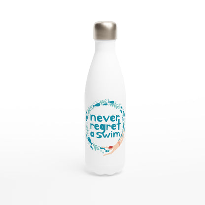 Never Regret A Swim: Water Bottle (male swimmer)